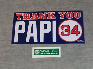 Red Sox Boston Fenway Thank You Papi Logo David Ortiz Bumper Sticker Decal - Picture 1 of 1
