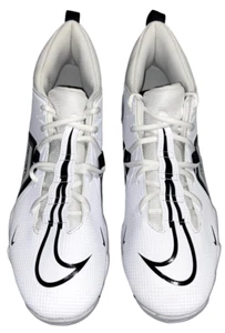 Nike Mens Football Cleats Alpha Menace 3 Low Fast Flex WHT/BLK SZ 13 CV0582-100 - Picture 1 of 7