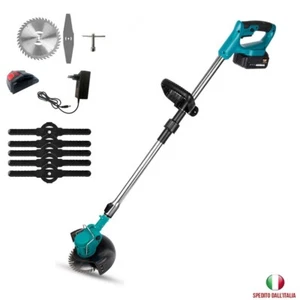 DECESPUGLIATORE ELETTRICO A BATTERIA LITIO 48Vf TAGLIAERBA TAGLIABORDI RASAERBA - Picture 1 of 6