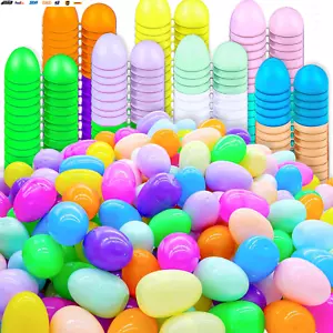 100 Pcs Plastic Easter Eggs, Colorful Eggs Bulks, Easter Theme Party Favor, Bask - Picture 1 of 6