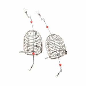 2 PEZZI Gabbia a Molla in Acciaio Inox Esca da Pesca Trappola Gabbia da Cricket per Pesca - Foto 1 di 7