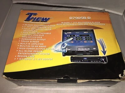 Tview D7905B-D in dash 7' multimedia player with detachable face & touch screen - Image 1 of 4