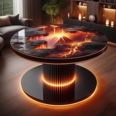 环氧河茶几豪华家具手工制作 — 第 1/4 张图片