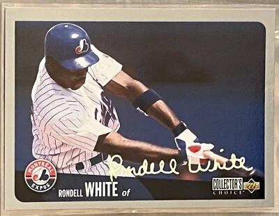 1996 UD Collector's Choice Silver Signature #215 RONDELL WHITE ⚾ Montreal Expos - Image 1 of 2