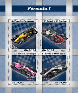 Formula 1 Auto Racing MNH Stamps 2018 Sao Tome Principe M/S