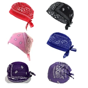 Paisley cotton fitted Zandana bandana with ties 6 designs Free  fast post  - Picture 1 of 9