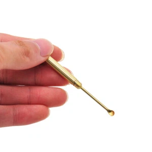 Gold Metal Ear Spoon Keyring Ear Picking Tool Spoon Keychain Portable Tool - Picture 1 of 12