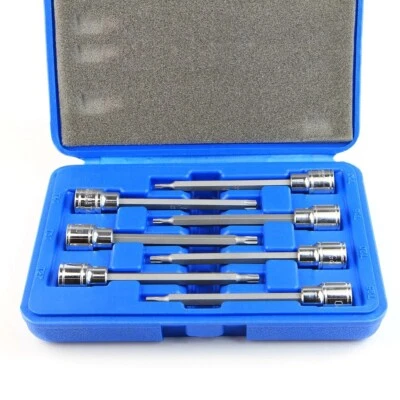 7pc STARK TOOLS 3/8" DRIVE EXTRA LONG STAR TORX S2 ALLOY BIT SOCKET SET #33806 - Image 1 of 2