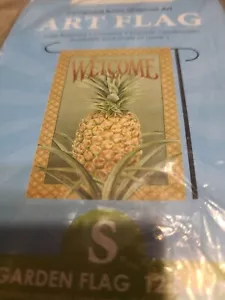 Welcome Garden BANDERA DE ARTE Piña Pequeña Mini 12.5x18 País Arte Popular Primavera - Imagen 1 de 2