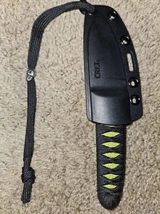 CRKT Burnley Akari Model Full Tang Fixed Neck knife W/Skull Bead & Paracord Wrap - Picture 1 of 24