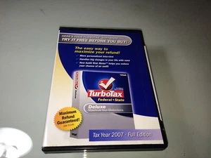 Intuit TurboTax Deluxe 2007 - Full Edition cd - Photo 1/3