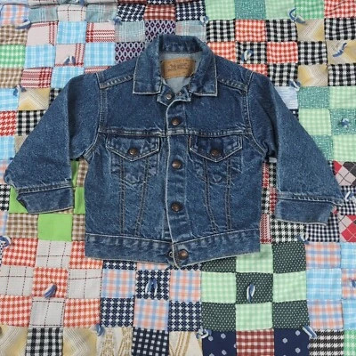 Chaqueta Denim Little Levis Naranja Tab Vintage Años 70 80 Talla 4 Hecha en EE. UU. Foto 1 de 4