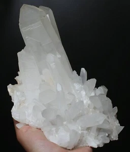 1285g2.82lb NATURAL TIBETAN CLEAR QUARTZ CRYSTAL CLUSTER AWESOME FORM Specimen - Picture 1 of 12