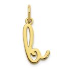 10K Yellow Gold Lower case Letter B Initial Charm