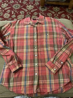 Lizwear Button Down Shirt Plaid Size Medium Collared (CT) - Image 1 of 4
