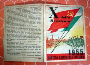 1955 ITALIAN COMMUNIST PARTY CARD TORINO - Picture 1 of 2