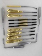 Face Lift Plastic Surgery Endoscopic Brow Lift Nasal Rasps Instruments 15 PCS