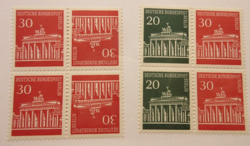 BERLIN Zusammendrucke Michel: K6 & W45, (in blocks of 4), MNH, Lot24, Cat €6 - Image 1 of 1