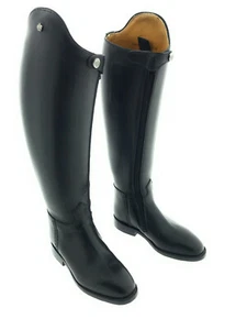 Königs Reitstiefel SIR Leder schwarz Kalbfutter Boxcalf Gr. 2,5 H 48 W 38 - Picture 1 of 6