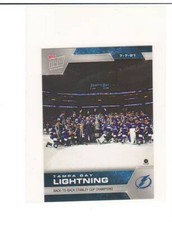 2020-21 Topps Now NHL Stickers #234 Tampa Bay Lightning - Print Run: 388