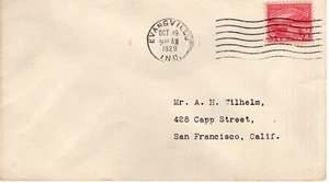 OHIO RIVER CANAL - EVANSVILLE, IN 1929  FDC17516 - Picture 1 of 1