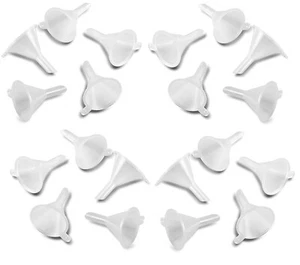20pcs Small Plastic Funnel for Perfume Essential Oil Diffuser Bottle Vial Liquid - Picture 1 of 6