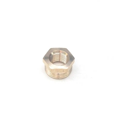 3/8 BSP Male x 1/8 BSP Female British Pipe Reducer Bushing Brass Adapter Oil Gas - Image 1 of 4