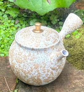 Tokoname ware Japanese Teapot Shudei White Tenmoku Kyusu 280ml by shoryu Japan - Picture 1 of 12