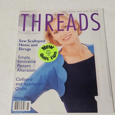 Threads Magazine November 1999 Number 85 Sew Scalloped Hems and Shrugs - Image 1 of 4