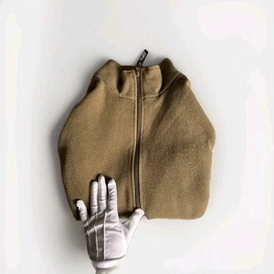 Peckham for USMC Marine Corps Fleece 1/2 Zip Pullover Mens Medium Brown Polartec - Picture 1 of 8