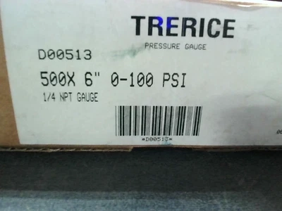 Trerice 500XB6002LA120 Industrial Pressure Gauge 6" Dial  0-160 - New In Box - Image 1 of 3