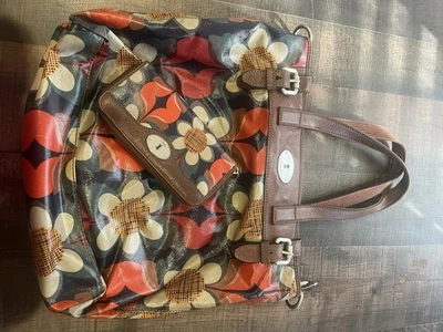 Bolso de Mano Fossil Key-Per y Cartera a Juego en Patrón Floral Multicolor Foto 1 de 4