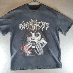 Edgy Men's Size XL Slogan T-shirt "Pursue Dreams" Black w/ Red & White Graphic - Picture 1 of 9