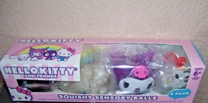 Sanrio Hello Kitty & Friends zerdrückbare sensorische Perlenkugeln 4er-Pack NEU - Bild 1 von 3