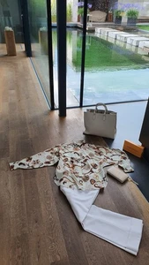 DOROTHEE SCHUMACHER BLUSE *Gr. 40 / 4*BEIGE BRAUN*+Versand in LV TASCHE OnTheGo* - Bild 1 von 24