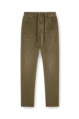 DIESEL MENS REG TAPERED JOGG JEANS KROOLEY-E-NE MILITARY GREEN W36 L32 BNWT $448 - Image 1 of 4