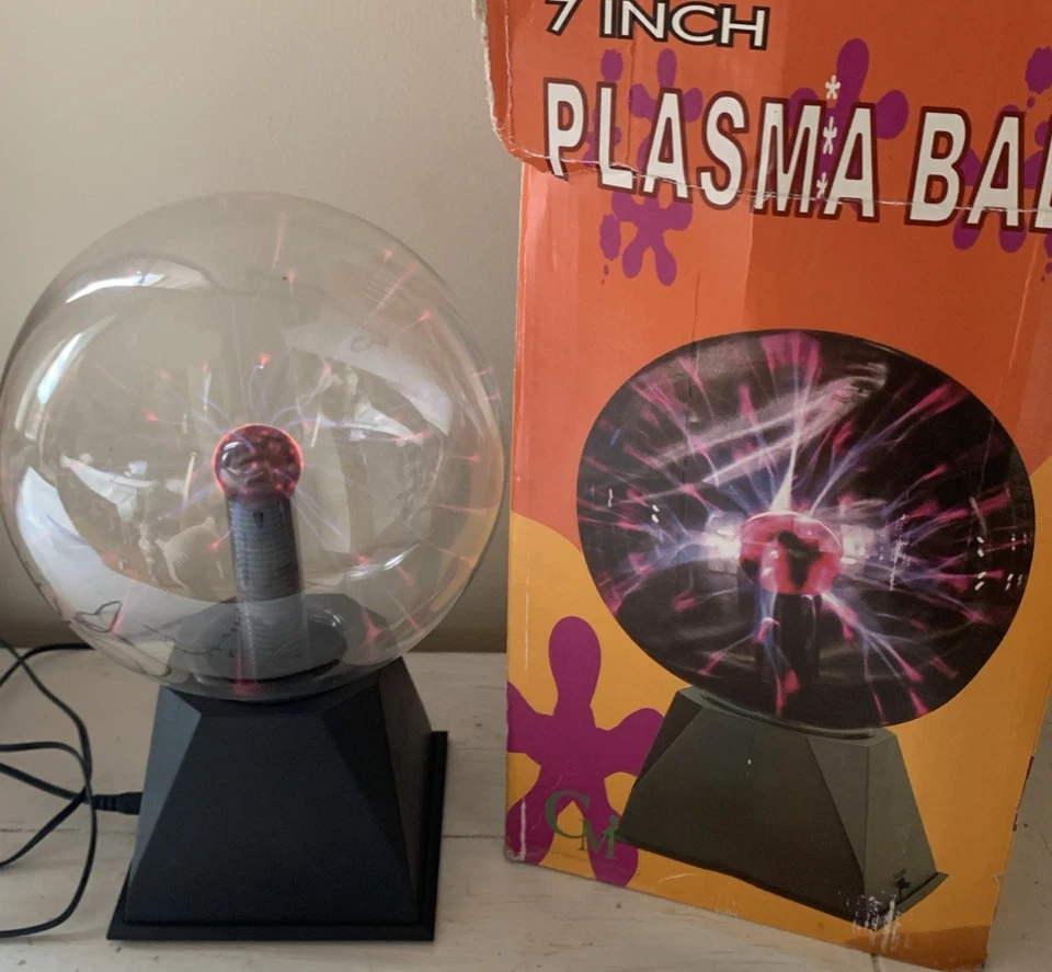 7" Nebula Plasma Ball Touch & Sound Motion Disco Party Light Globe Retro - Image 1 of 4