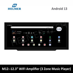 12'' Touch Screen WIFI in wall Amplifier Multi Zone Audio Amplifier Music Player - Picture 1 of 19