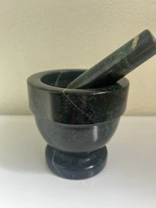 Green Marble Mortar and Pestle Natural Marble 4 inch tall - Picture 1 of 5