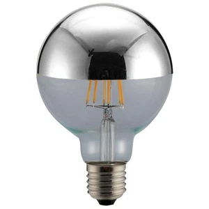 E27 6W LED Filament Kopfspiegel-Globe silber - Bild 1 von 2