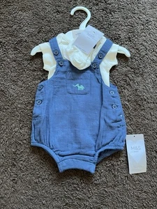 BNWT M&S Baby Boys 3 Piece Short Sleeved Romper Set - Picture 1 of 10