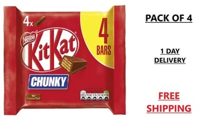 KitKat Chunky Milk Chocolate Bar Multipack, 4 x 40 g 32g 4 Pack - Picture 1 of 1