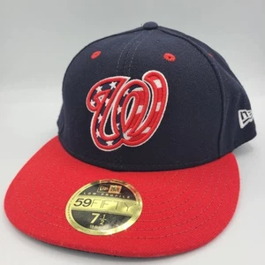 Washington Nationals Hat New Era 59Fifty LP Baseball Cap Red Blue Stars Stripes - Picture 1 of 6