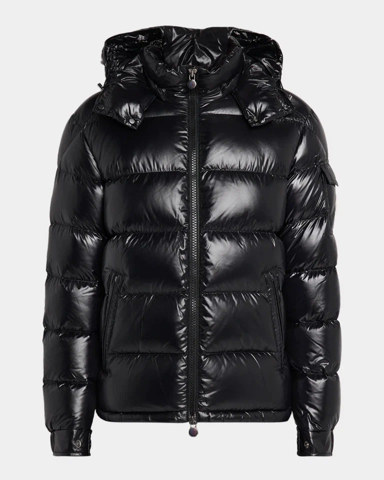 Moncler Hombres Maya Chaqueta Corta con Capucha Talla 4 Negra Nueva Sin Etiquetas  Foto 1 de 4