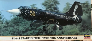 HASEGAWA F104S STARFIGHTER NATO 50TH JET AIRPLANE MODEL KIT BOXED 1:72 Italian V - Picture 1 of 2