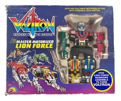 VOLTRON MASTER MOTORIZADO LION FORCE TIRÓN ATRÁS CON CAJA 1984 JUGUETES LJN - Imagen 1 de 4