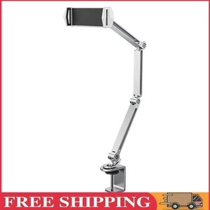 Foldable Arm Holder Aluminum Alloy Stand for 4-12.9 Inch Phones Tablets (Silver) - Afbeelding 1 van 12