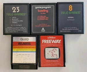 Vintage Atari Spiel 5 Stück Bowling 23 Warlords Freeway Atlantis 1082 - Bild 1 von 9