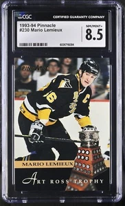 1993-94 Pinnacle #230 Mario Lemieux (HOF) CGC 8.5 - Picture 1 of 2