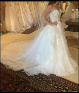 “Nicole” Princess Wedding Gown + Veil  - Picture 1 of 12